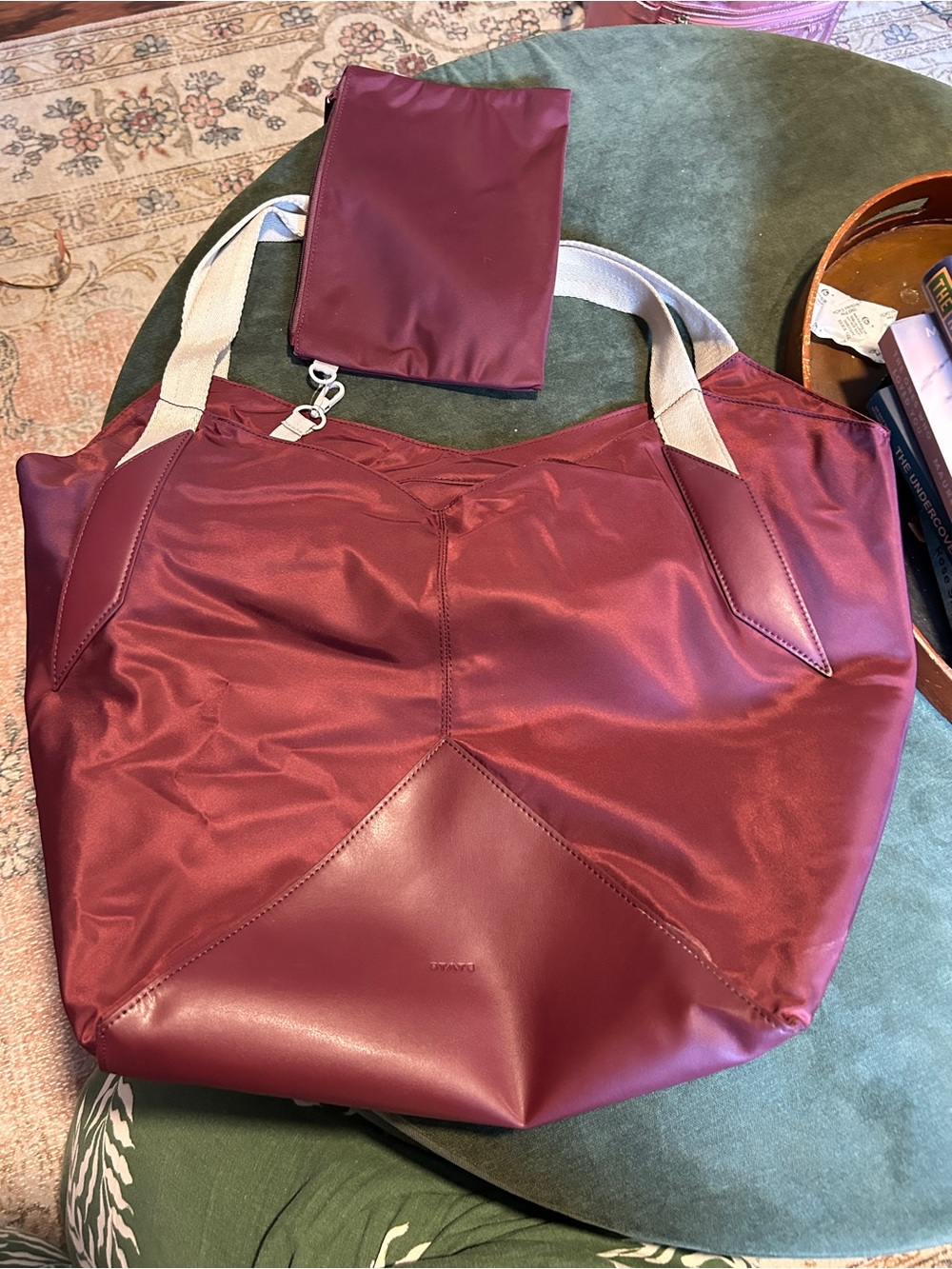 Women’s STATE Burgundy Tote Bag with Pouch